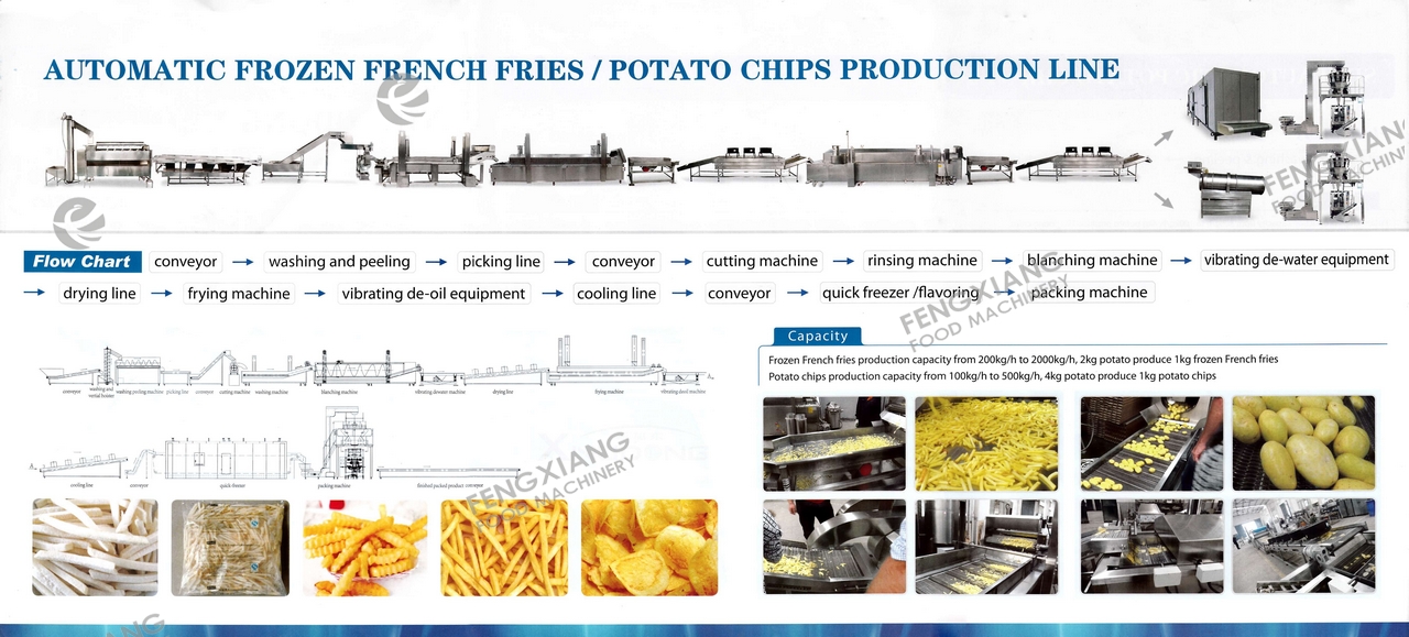 french fries production line 