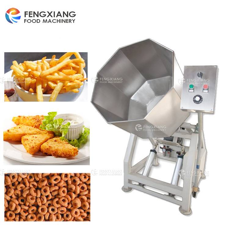 Octagonal  Drum Fried Food Potato Chips snacks Seasoning Machine