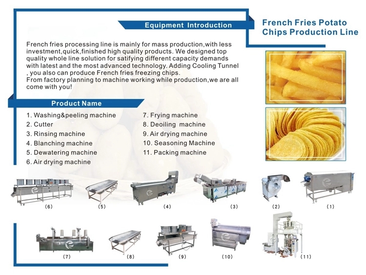 potato chips processing line 