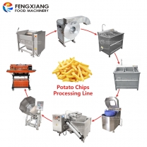 Commercial Small Type Potato Chips Making Machine French Fries Production Line