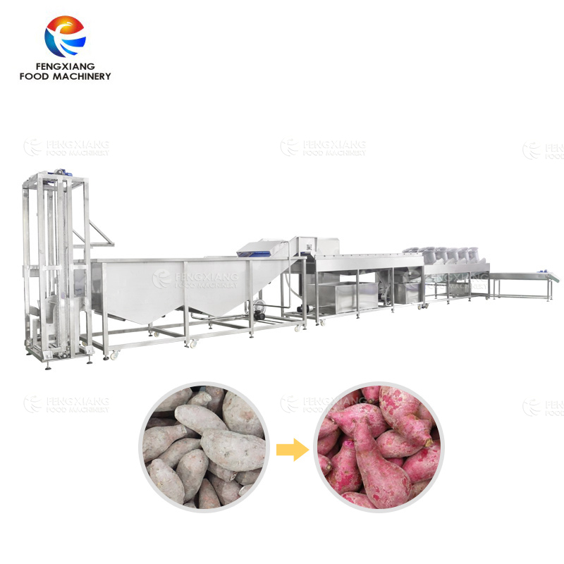 Sweet Potato Washing and Air Dewatering Drying Machine Potato Cleaning Processing Line