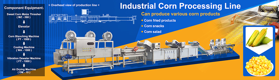 sweet corn shelling threshing processing line