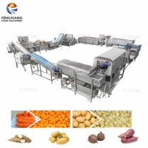 Fengxiang Commercial Cassava Washing Peeling Cutting Dicing Drying Production Line, Cassava Starch/ Tapioca Flour Pretreatment