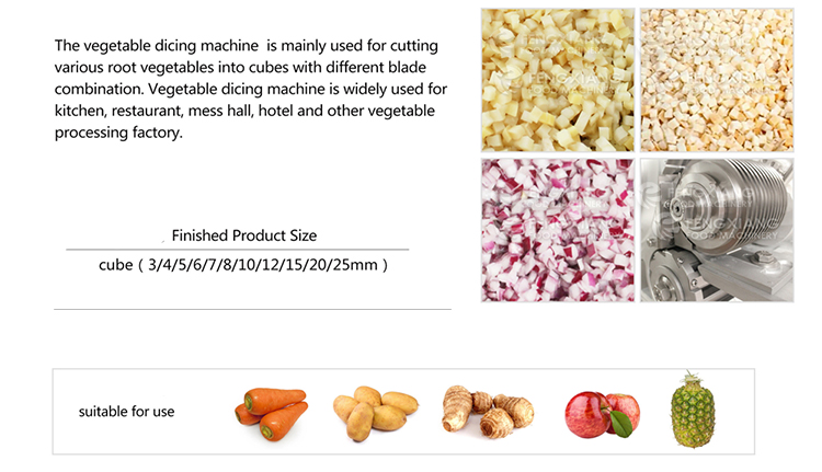 vegetable fruit dicing machine