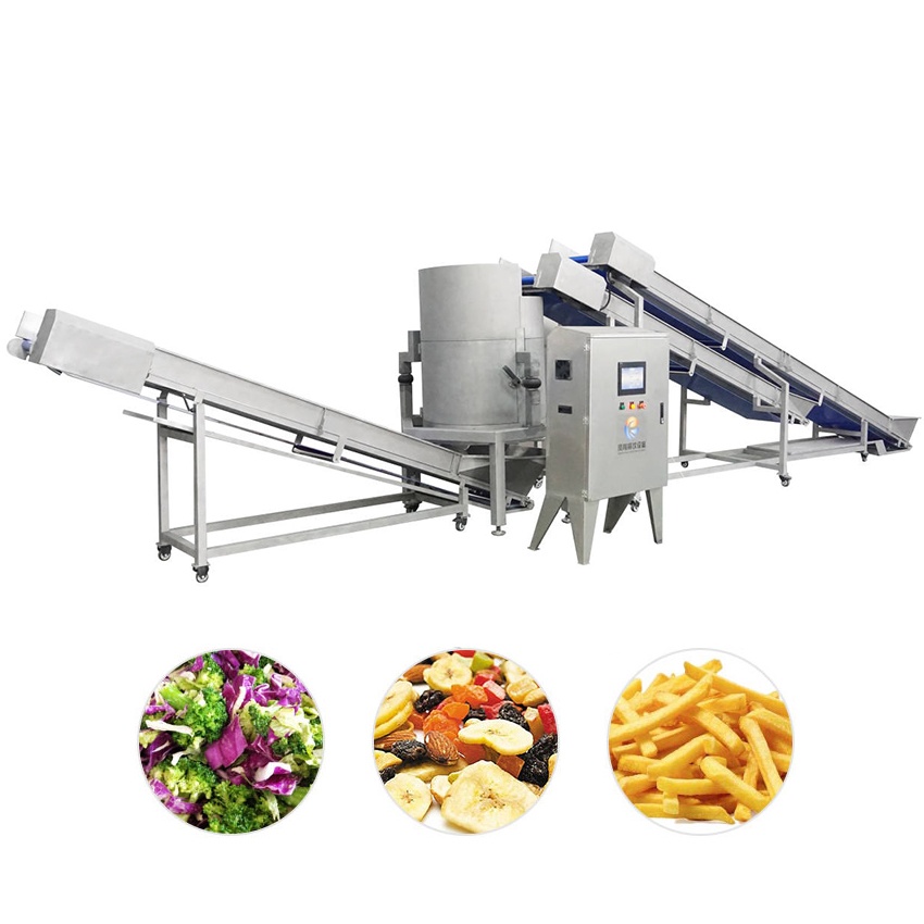Fengxiang FZHS-450 Continuous Vegetable and Fruit Spin Centrifugal Dewatering Machine with Conveyor