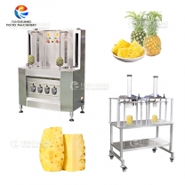 Pineapple Peeling and Coring Spliting Cutting Machine